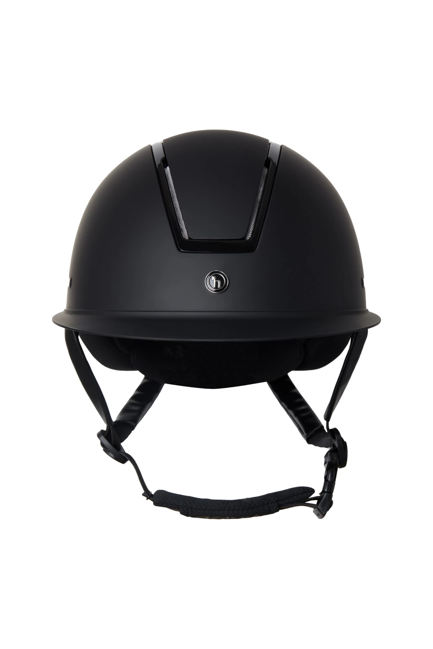 Horze Noir Riding Helmet With Shiny Frame & Sun Visor 4 Horze Noir Riding Helmet With Shiny Frame & Sun Visor - Image 2