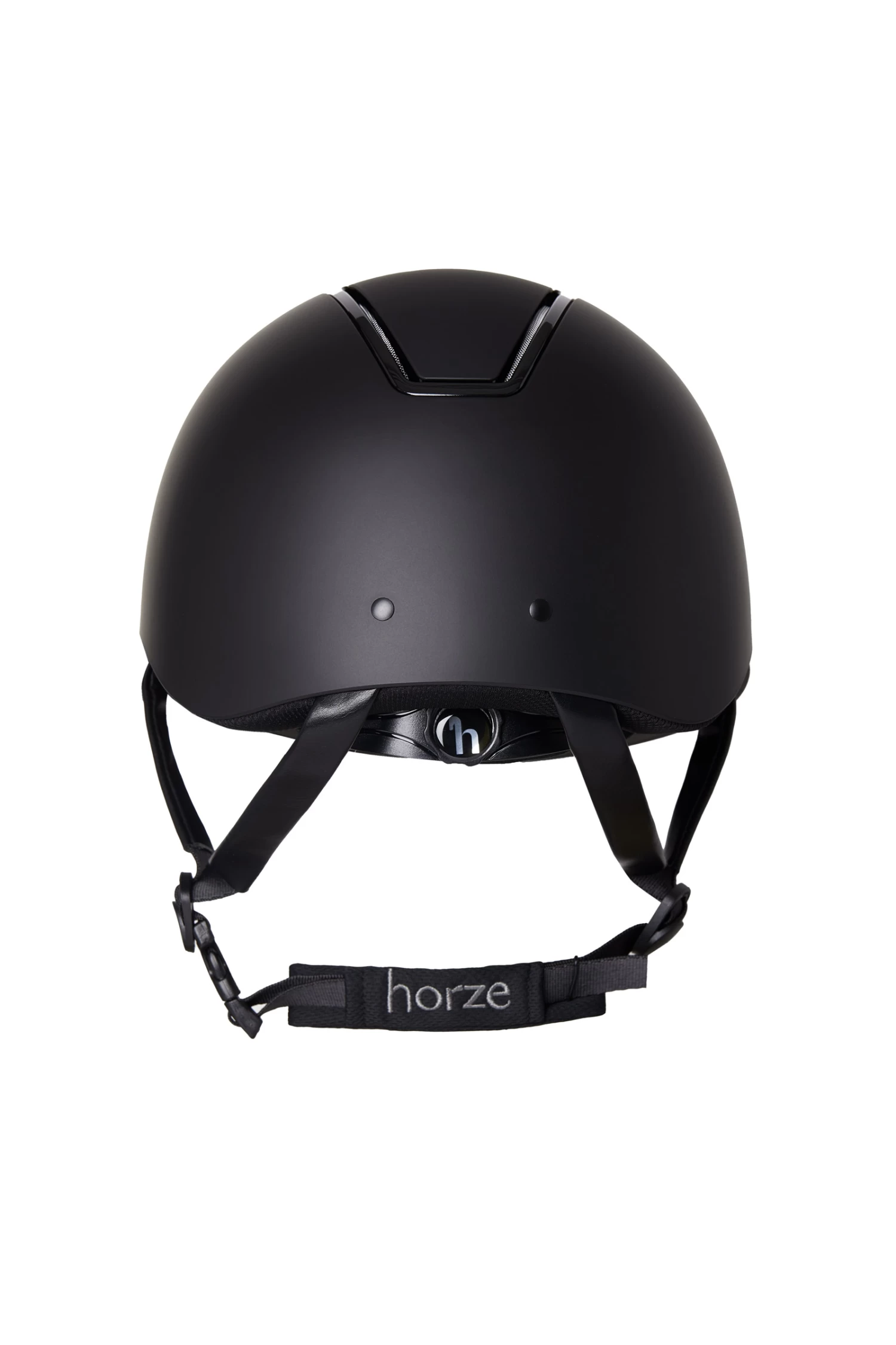 Horze Noir Riding Helmet With Shiny Frame & Sun Visor 6 Horze Noir Riding Helmet With Shiny Frame & Sun Visor - Image 4