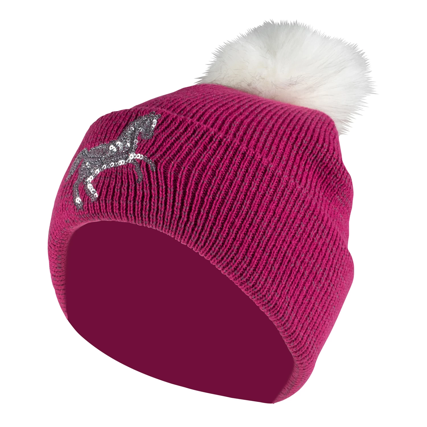 Horze Terry Kids Reflective Knitted Hat 6 Horze Terry Kids Reflective Knitted Hat - Image 4