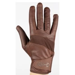 Horze Women's Leather Mesh Riding Gloves -Sports - Equestrian Riding Shop 31697 BR 2