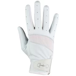 Horze Women's Leather Mesh Riding Gloves -Sports - Equestrian Riding Shop 31697 WH 2
