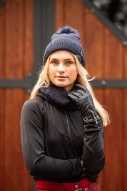 Horze Theresa Women's Vegan Leather Winter Riding Gloves -Sports - Equestrian Riding Shop 31726 bl 05