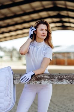 Horze Edina Women's Printed Riding Gloves 41 Horze Edina Women's Printed Riding Gloves -Sports - Equestrian Riding Shop 31729 ohpu 05