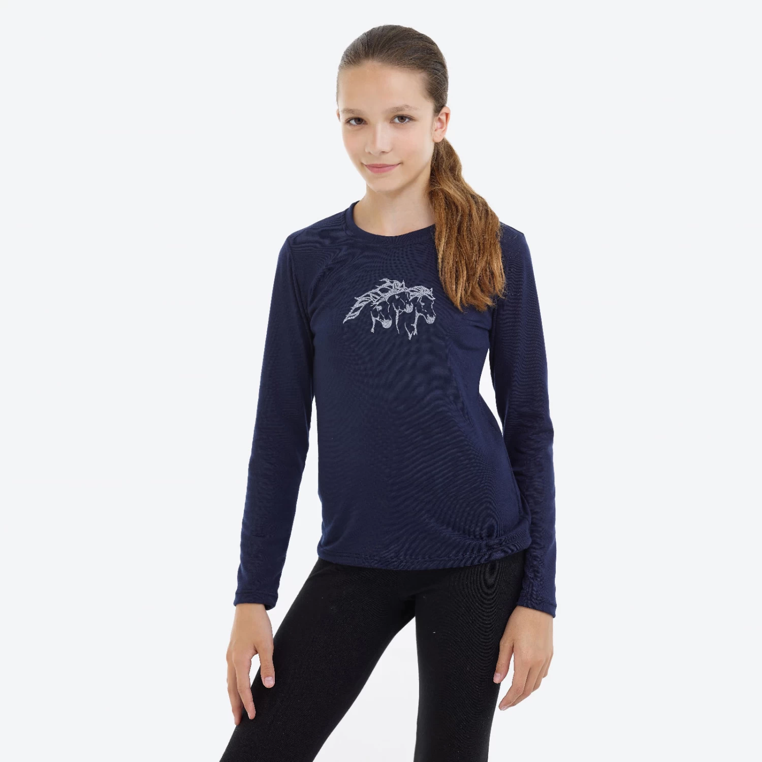 Cavalliera Riding Top For Kids Long Sleeve, IVY 5 Cavalliera Riding Top For Kids Long Sleeve, IVY - Image 3