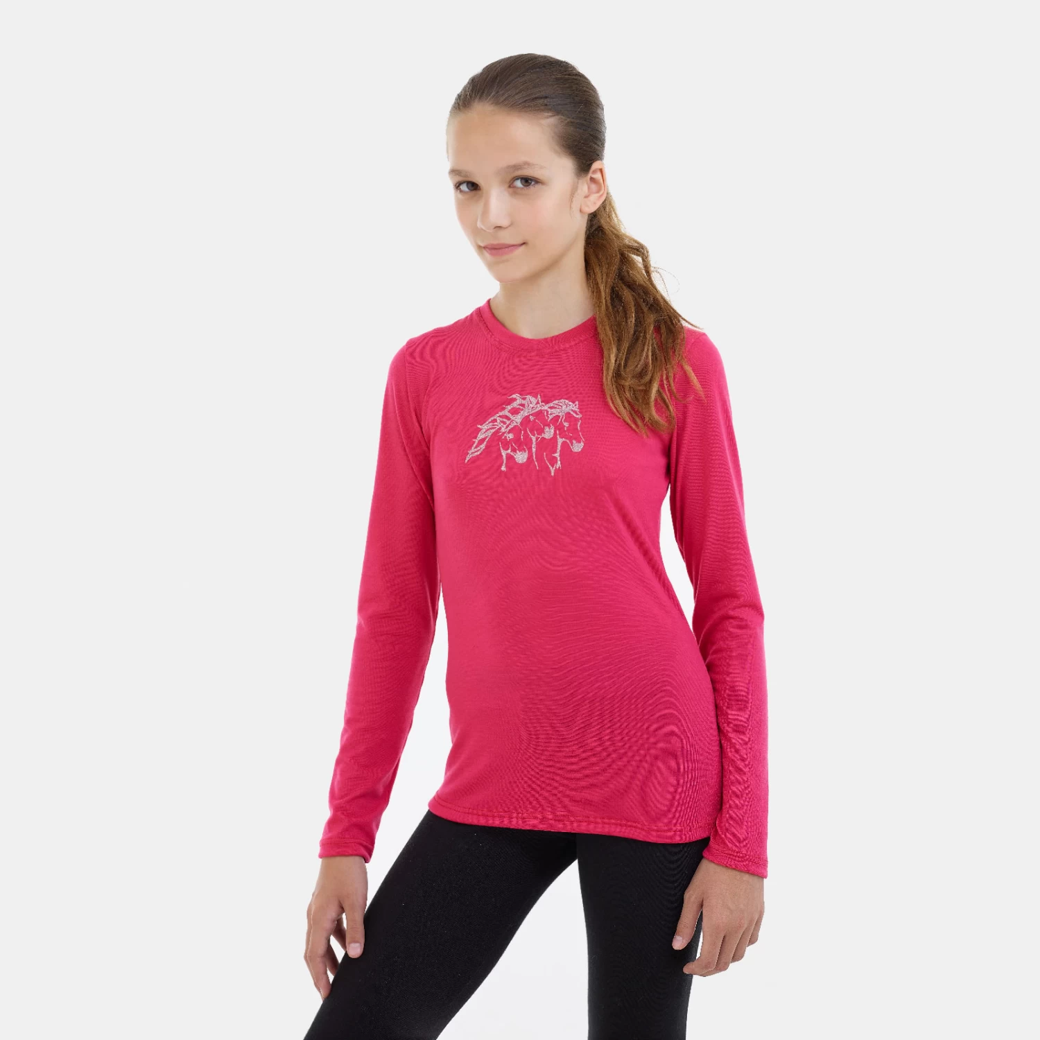 Cavalliera Riding Top For Kids Long Sleeve, IVY 7 Cavalliera Riding Top For Kids Long Sleeve, IVY - Image 5