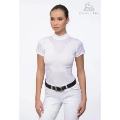 Cavalliera Riding Show Shirt High Style Short Sleeve -Sports - Equestrian Riding Shop 330133 WH WH 1