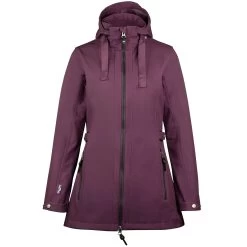 Horze Freya Women's Long Soft-shell Riding Jacket -Sports - Equestrian Riding Shop 33154 PRPU 1