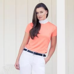 Horze Blaire Women's Short-Sleeved Functional Show Shirt -Sports - Equestrian Riding Shop 33221 FLPI 3