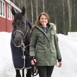 Horze Brooke Women's Long Parka Riding Jacket -Sports - Equestrian Riding Shop 33353 FNGR 4