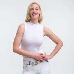 Cavalliera Crystal Show Shirt Sleeveless -Sports - Equestrian Riding Shop 333727 WH 1