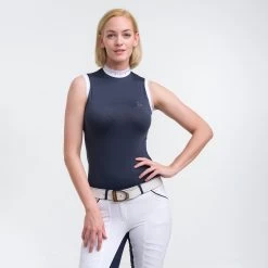 Cavalliera Crystal Show Shirt Sleeveless -Sports - Equestrian Riding Shop 333727 WH 2
