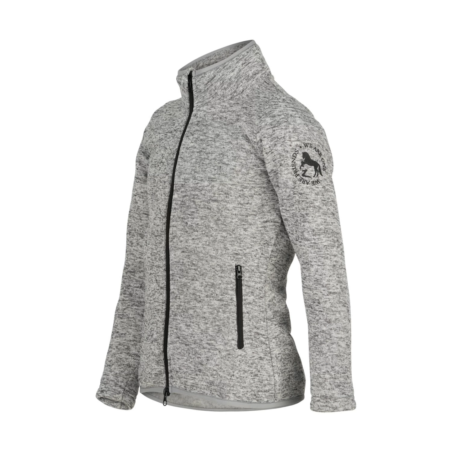 Horze Theodor Kids Mélange Knit Fleece Riding Jacket 4 Horze Theodor Kids Mélange Knit Fleece Riding Jacket - Image 2