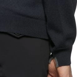 Cavalleria Toscana Men's Wool Knit Honeycomb V-Neck Sweater -Sports - Equestrian Riding Shop 334888 DB 5