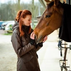 Horze Billie Women's PU Rain Riding Jacket With Fleece -Sports - Equestrian Riding Shop 33501 BRBR 2