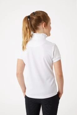 Horze Christel Kids Short Sleeve Ruffle Show Shirt -Sports - Equestrian Riding Shop 33527 WH 7