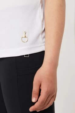 Horze Christel Kids Short Sleeve Ruffle Show Shirt -Sports - Equestrian Riding Shop 33527 WH 9