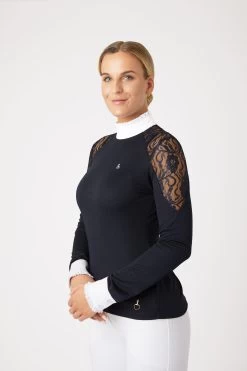 Horze Sylvie Women's Long Sleeve Lace Show Shirt 17 Horze Sylvie Women's Long Sleeve Lace Show Shirt -Sports - Equestrian Riding Shop 33530 VDB 2
