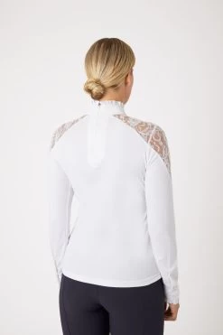 Horze Sylvie Women's Long Sleeve Lace Show Shirt 26 Horze Sylvie Women's Long Sleeve Lace Show Shirt -Sports - Equestrian Riding Shop 33530 WH 4