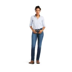 Ariat Women's Real Perfect Rise Abby Straight Jeans -Sports - Equestrian Riding Shop 335369 DNB 3