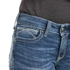 Ariat REAL Stretch Icon Straight Jean For Women 11 Ariat REAL Stretch Icon Straight Jean For Women -Sports - Equestrian Riding Shop 335371 DNB 3