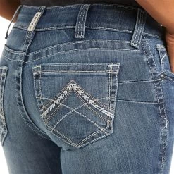 Ariat REAL Stretch Icon Straight Jean For Women 12 Ariat REAL Stretch Icon Straight Jean For Women -Sports - Equestrian Riding Shop 335371 DNB 4