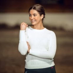 B Vertigo Rachel Women's Cable Knit Pullover -Sports - Equestrian Riding Shop 33543 ewh 05