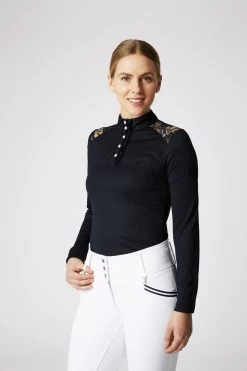 Horze Sianna Women's Show Shirt With Lace Shoulders And Long Sleeves 22 Horze Sianna Women's Show Shirt With Lace Shoulders And Long Sleeves -Sports - Equestrian Riding Shop 33560 vdb 03