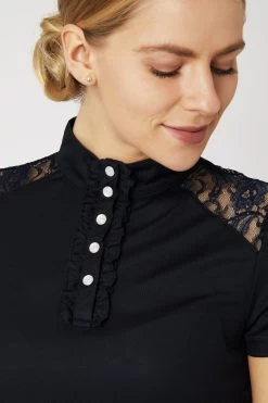 Horze Sianna Women's Show Shirt With Lace Shoulders And Long Sleeves 26 Horze Sianna Women's Show Shirt With Lace Shoulders And Long Sleeves -Sports - Equestrian Riding Shop 33560 vdb 07