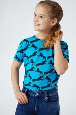 Horze Micky Kids Printed Organic Cotton T-Shirt -Sports - Equestrian Riding Shop 33567 hwb 03