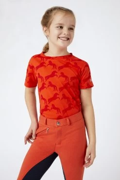 Horze Micky Kids Printed Organic Cotton T-Shirt -Sports - Equestrian Riding Shop 33567 mor 03