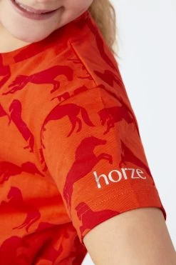 Horze Micky Kids Printed Organic Cotton T-Shirt -Sports - Equestrian Riding Shop 33567 mor 05