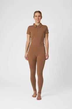 Horze Sagira Women's Training Shirt With Gold Back -Sports - Equestrian Riding Shop 33571 bdbr 04