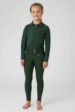 Horze Tiana Kids Polo Shirt With Long Sleeves -Sports - Equestrian Riding Shop 33576 MVGR 4