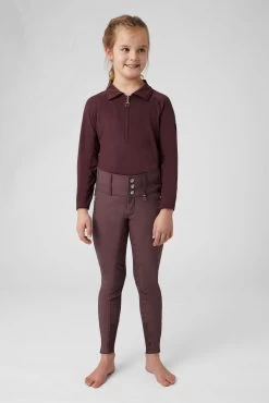 Horze Tiana Kids Polo Shirt With Long Sleeves -Sports - Equestrian Riding Shop 33576 RMBU 4
