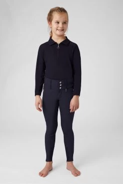 Horze Tiana Kids Polo Shirt With Long Sleeves -Sports - Equestrian Riding Shop 33576 VDB 4