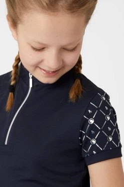 Horze Fia Kids Training/Show Shirt With Short Sleeves -Sports - Equestrian Riding Shop 33588 PDB 5