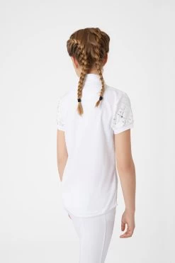 Horze Fia Kids Training/Show Shirt With Short Sleeves -Sports - Equestrian Riding Shop 33588 WH 4