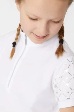 Horze Fia Kids Training/Show Shirt With Short Sleeves -Sports - Equestrian Riding Shop 33588 WH 5