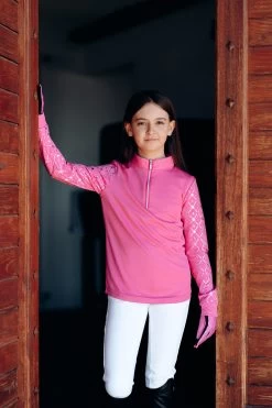 Horze Fia Kids Training/Show Shirt With Long Sleeves -Sports - Equestrian Riding Shop 33598 AZPI 6