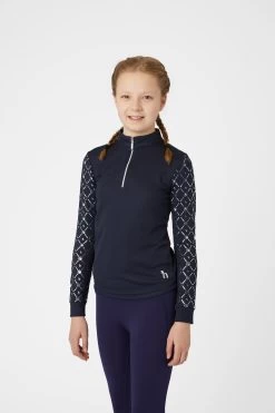 Horze Fia Kids Training/Show Shirt With Long Sleeves -Sports - Equestrian Riding Shop 33598 PDB 2