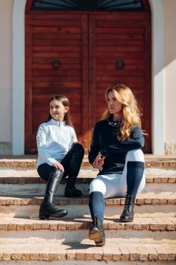 Horze Fia Kids Training/Show Shirt With Long Sleeves -Sports - Equestrian Riding Shop 33598 WH 6