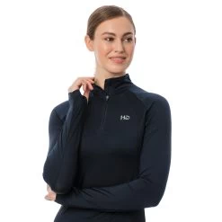 Horseware Aveen Half Zip Tech Long Sleeve 12 Horseware Aveen Half Zip Tech Long Sleeve -Sports - Equestrian Riding Shop 335993 DB 4