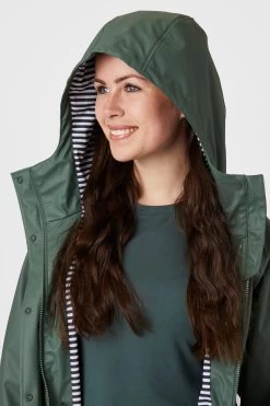 Horze Dania Women's PU Rain Coat With Jersey Lining -Sports - Equestrian Riding Shop 33607 CLGR 5