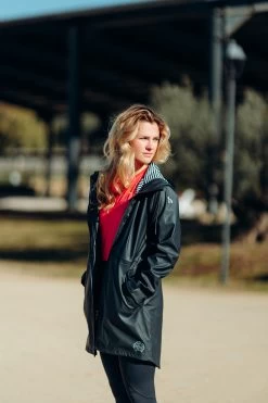 Horze Dania Women's PU Rain Coat With Jersey Lining -Sports - Equestrian Riding Shop 33607 VDB 7