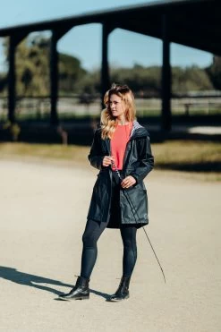 Horze Dania Women's PU Rain Coat With Jersey Lining -Sports - Equestrian Riding Shop 33607 VDB 8