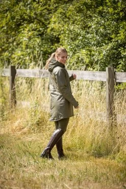 Horze Dania Women's Winter Raincoat With Fleece Lining -Sports - Equestrian Riding Shop 33636 DOGR 7