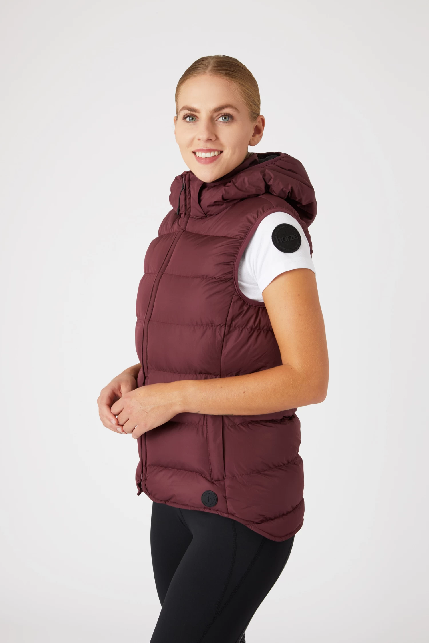 Horze Callie Women's Padded Riding Riding Vest With Hood 4 Horze Callie Women's Padded Riding Riding Vest With Hood - Image 2