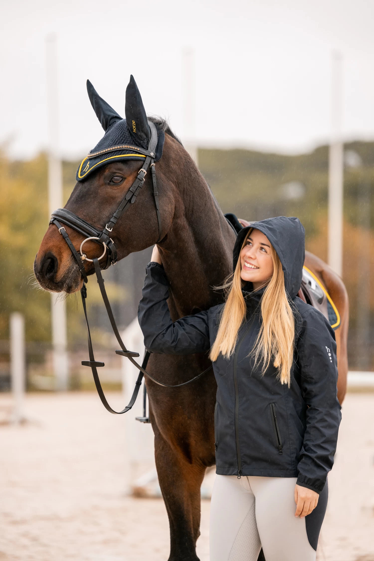 Horze Stella Women's Rain Riding Jacket 20 Horze Stella Women's Rain Riding Jacket - Image 18