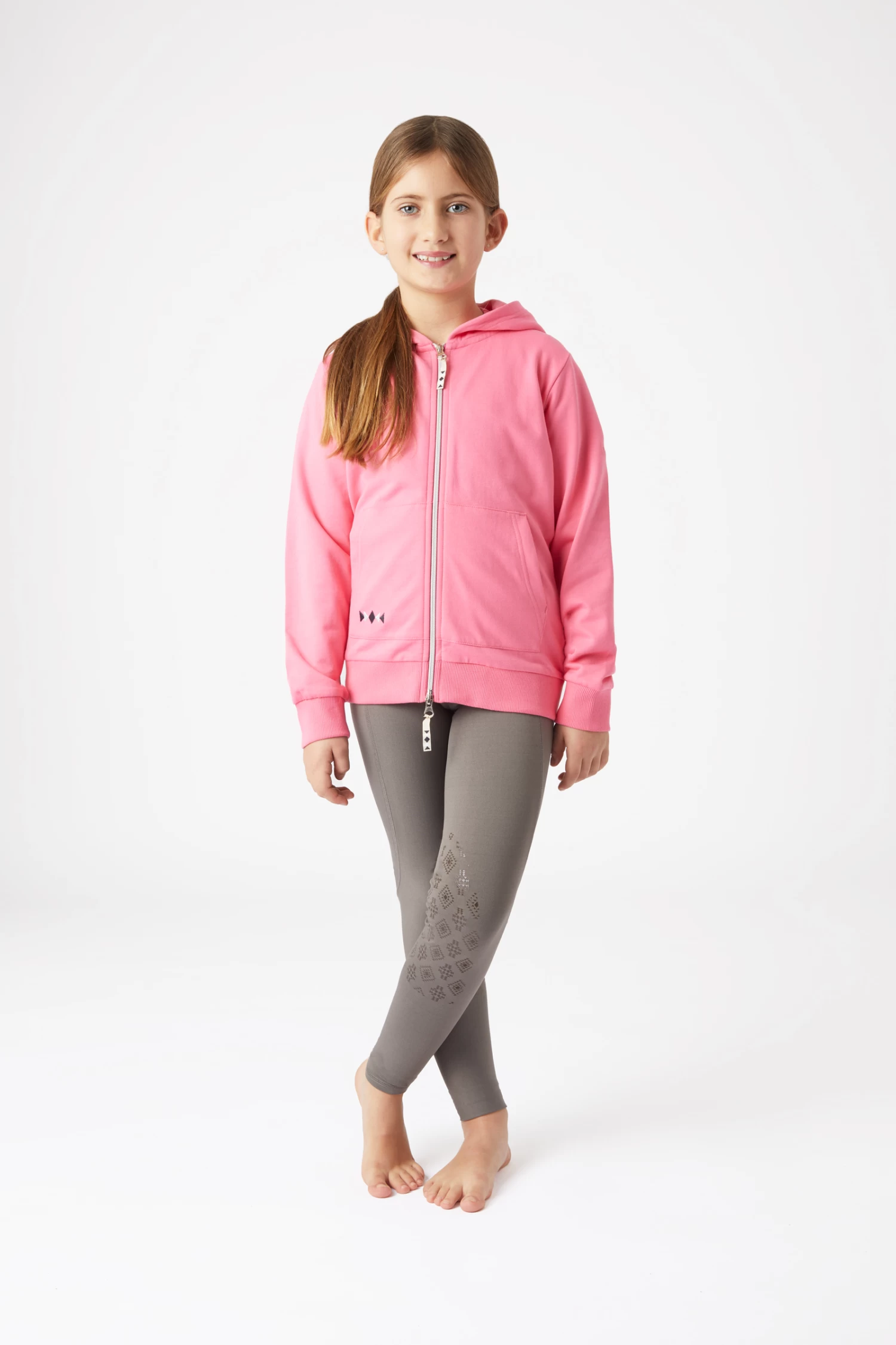 Horze Chooli Kids' Sweat Riding Jacket With Hood 5 Horze Chooli Kids' Sweat Riding Jacket With Hood - Image 3
