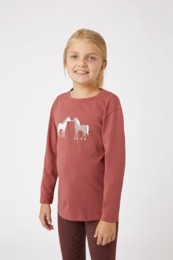Horze Leighton Teens Long Sleeve Shirt With Print -Sports - Equestrian Riding Shop 33723 msre 02
